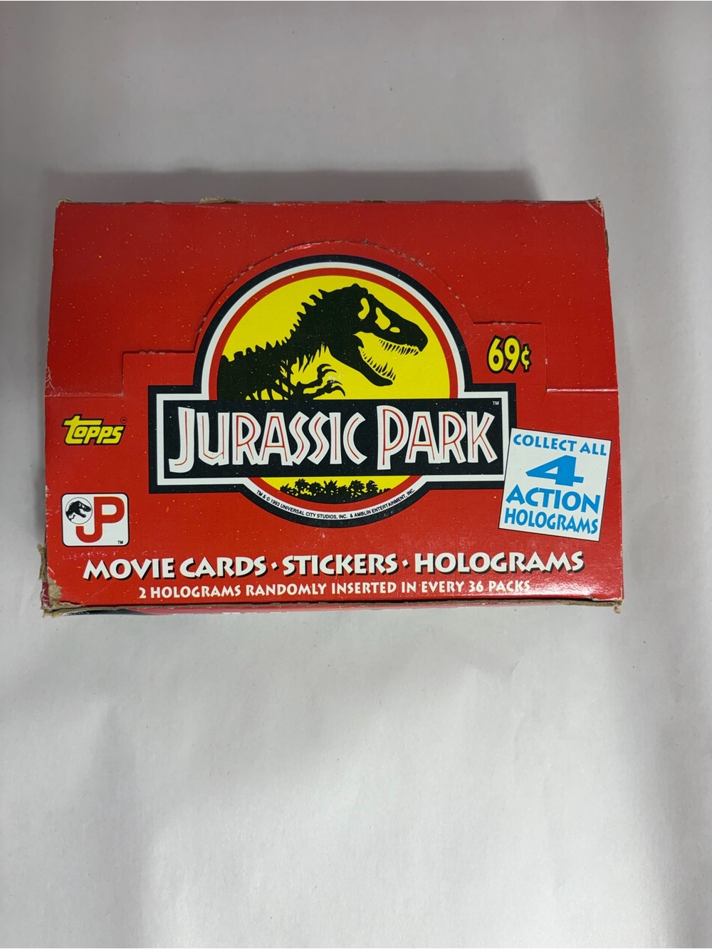 Open Box Open Packs Jurassic Park 1992 VTG Series Topps Trading Cards 320 Cards